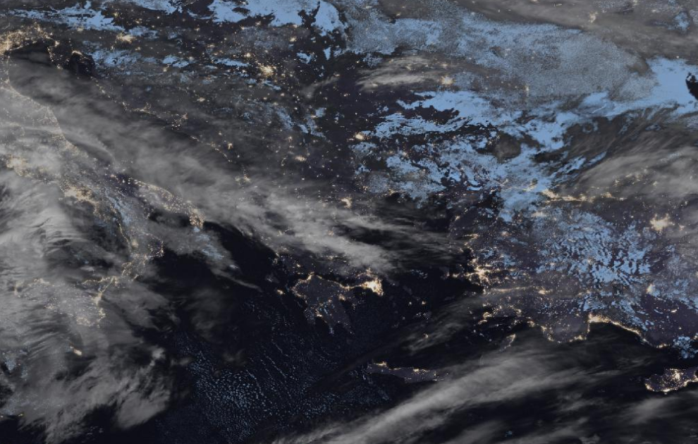 Τελευταία δορυφορική εικόνα νεφοκάλυψης