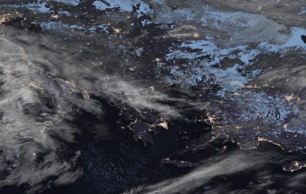 Τελευταία δορυφορική εικόνα νεφοκάλυψης