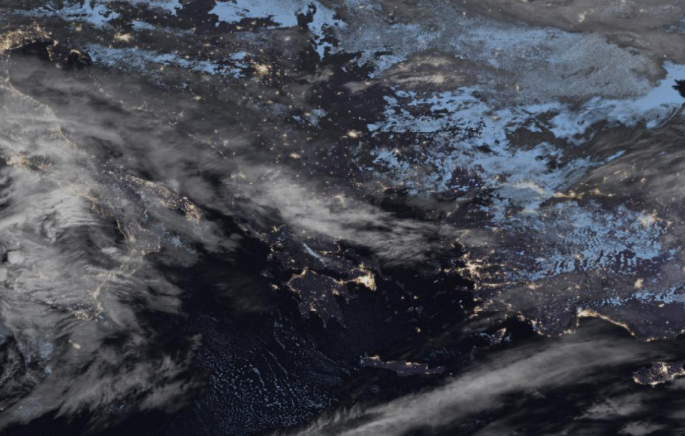 Τελευταία δορυφορική εικόνα νεφοκάλυψης