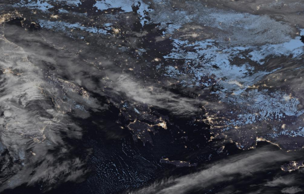 Τελευταία δορυφορική εικόνα νεφοκάλυψης