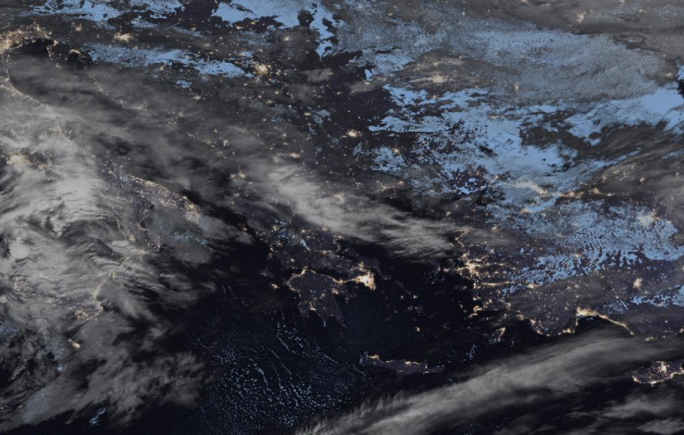 Τελευταία δορυφορική εικόνα νεφοκάλυψης