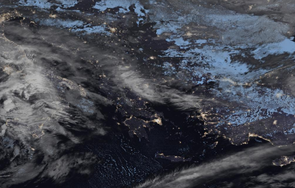 Τελευταία δορυφορική εικόνα νεφοκάλυψης