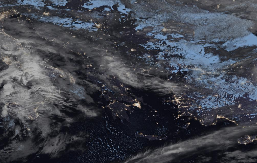 Τελευταία δορυφορική εικόνα νεφοκάλυψης