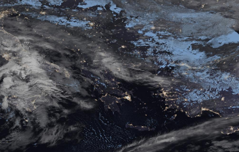 Τελευταία δορυφορική εικόνα νεφοκάλυψης