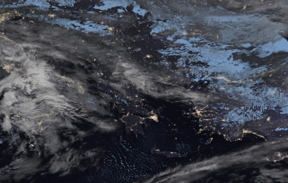 Τελευταία δορυφορική εικόνα νεφοκάλυψης