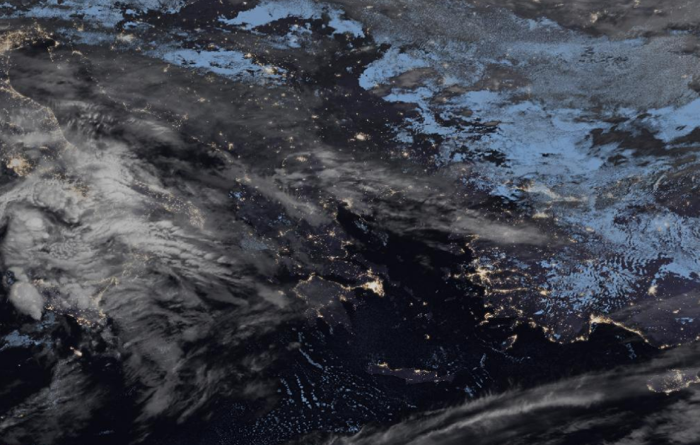 Τελευταία δορυφορική εικόνα νεφοκάλυψης