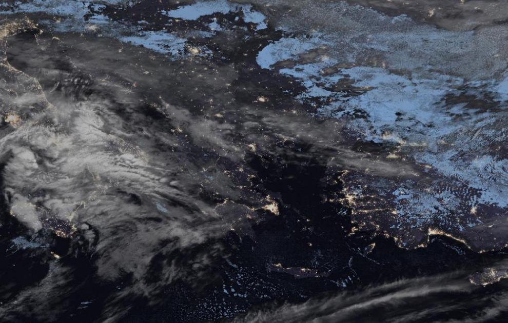 Τελευταία δορυφορική εικόνα νεφοκάλυψης