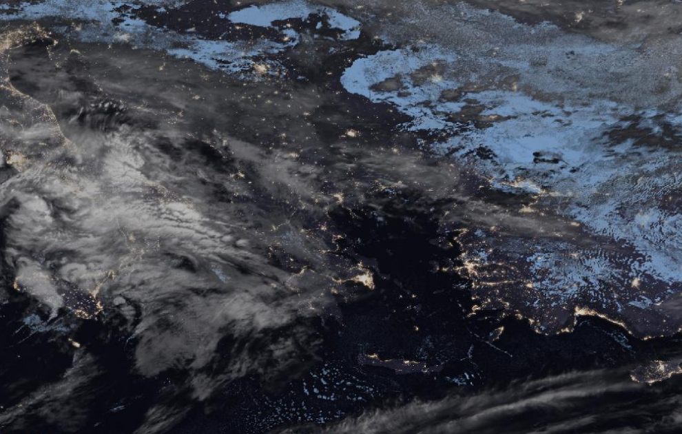 Τελευταία δορυφορική εικόνα νεφοκάλυψης