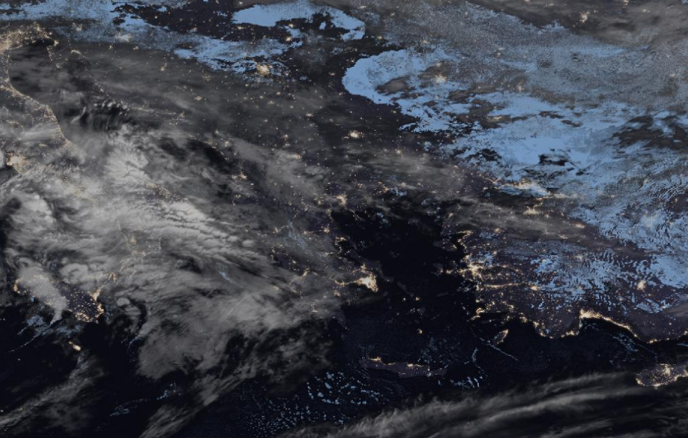 Τελευταία δορυφορική εικόνα νεφοκάλυψης