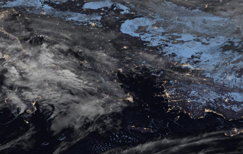 Τελευταία δορυφορική εικόνα νεφοκάλυψης