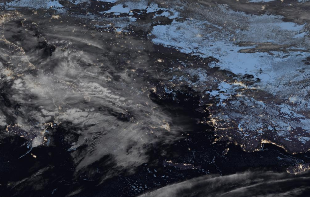 Τελευταία δορυφορική εικόνα νεφοκάλυψης