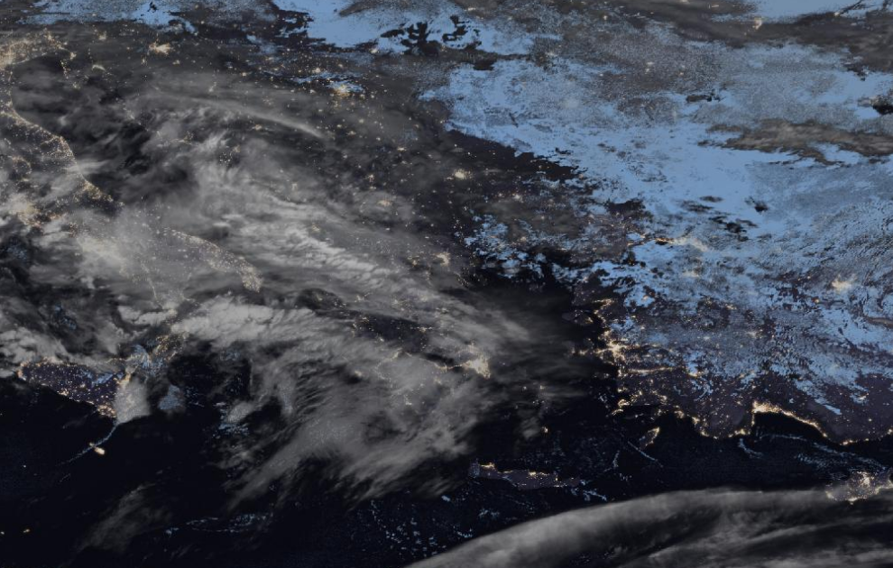 Τελευταία δορυφορική εικόνα νεφοκάλυψης