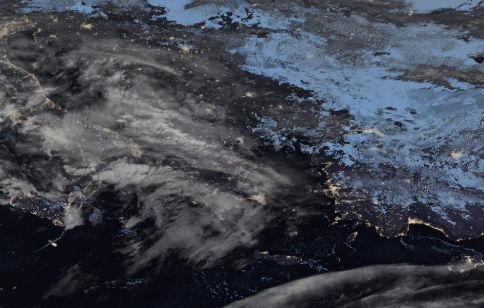 Τελευταία δορυφορική εικόνα νεφοκάλυψης