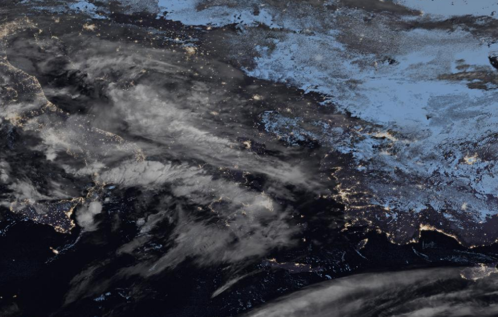 Τελευταία δορυφορική εικόνα νεφοκάλυψης