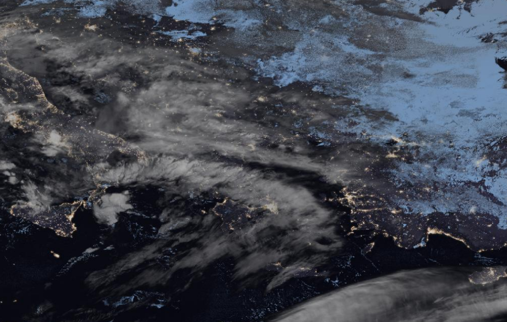 Τελευταία δορυφορική εικόνα νεφοκάλυψης