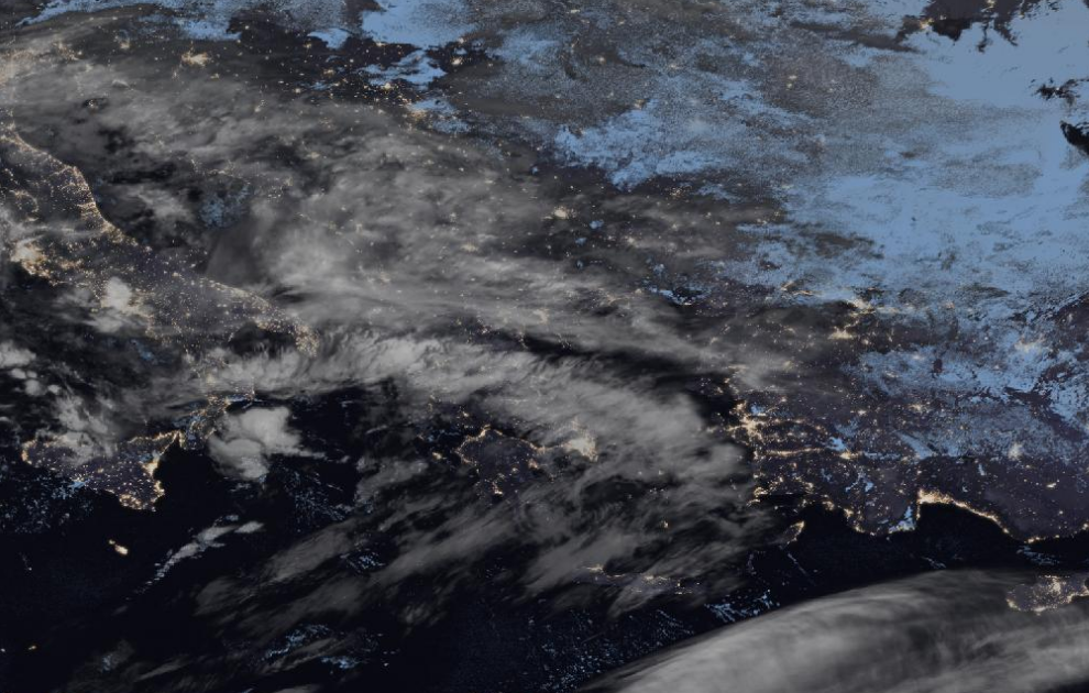 Τελευταία δορυφορική εικόνα νεφοκάλυψης