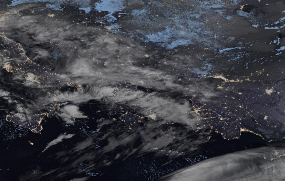 Τελευταία δορυφορική εικόνα νεφοκάλυψης