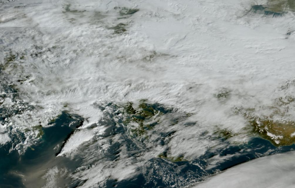 Τελευταία δορυφορική εικόνα νεφοκάλυψης