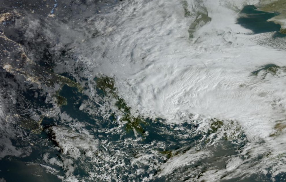 Τελευταία δορυφορική εικόνα νεφοκάλυψης