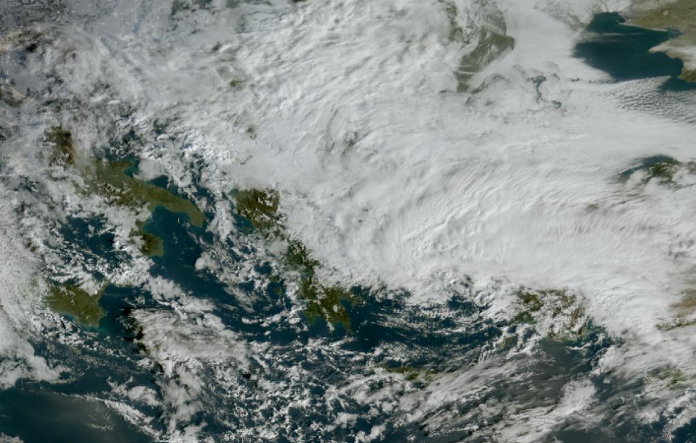 Τελευταία δορυφορική εικόνα νεφοκάλυψης