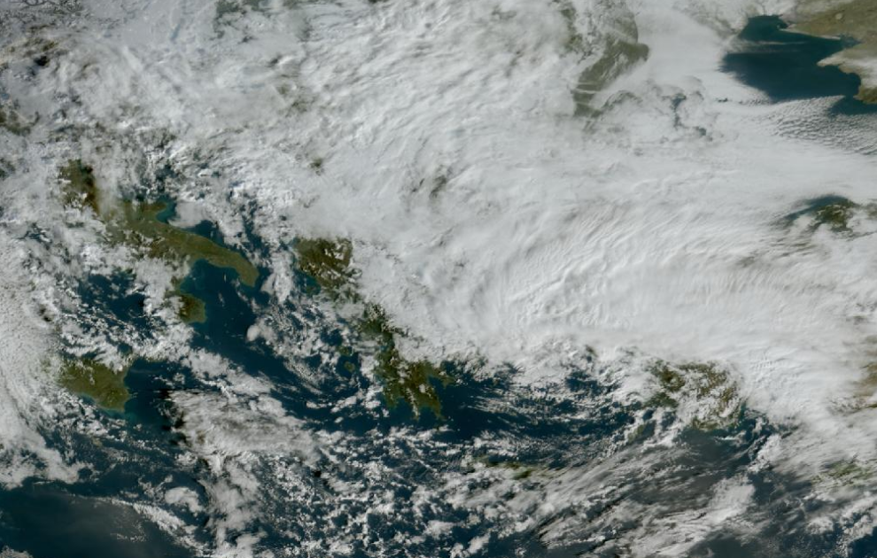 Τελευταία δορυφορική εικόνα νεφοκάλυψης