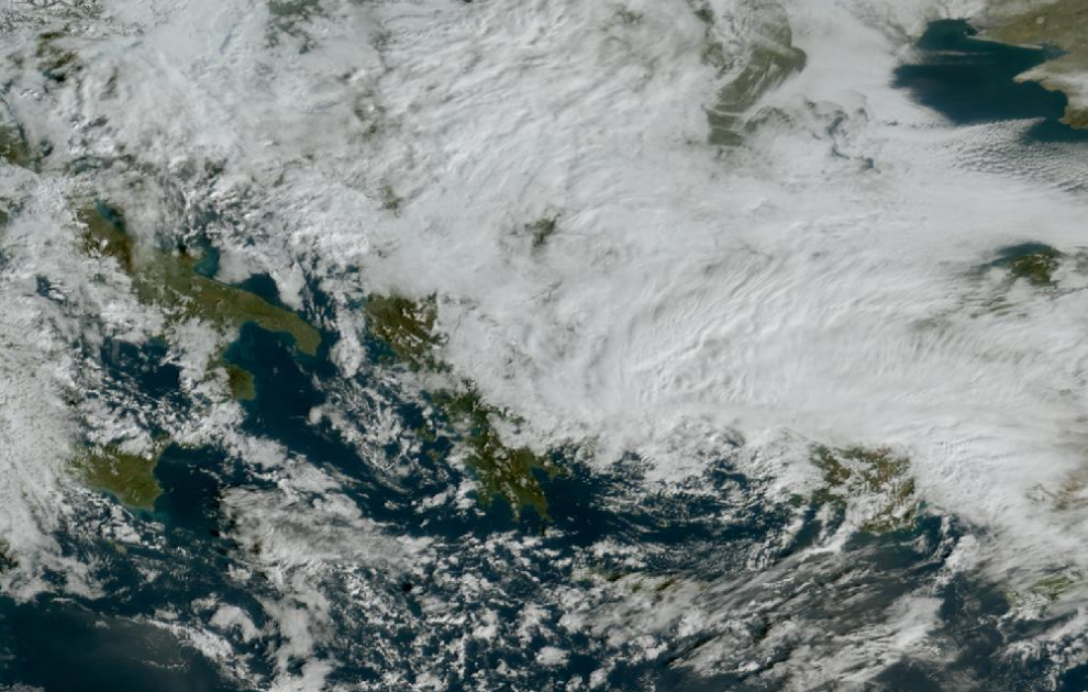 Τελευταία δορυφορική εικόνα νεφοκάλυψης