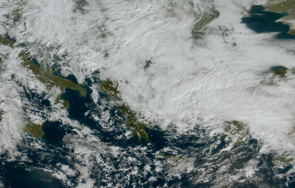 Τελευταία δορυφορική εικόνα νεφοκάλυψης