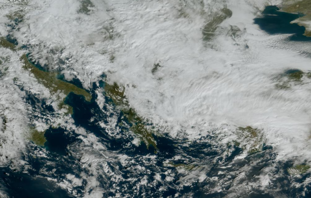 Τελευταία δορυφορική εικόνα νεφοκάλυψης