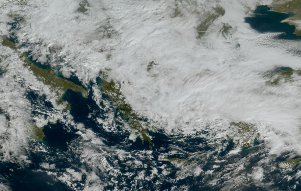 Τελευταία δορυφορική εικόνα νεφοκάλυψης