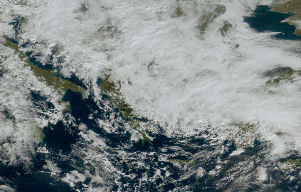 Τελευταία δορυφορική εικόνα νεφοκάλυψης