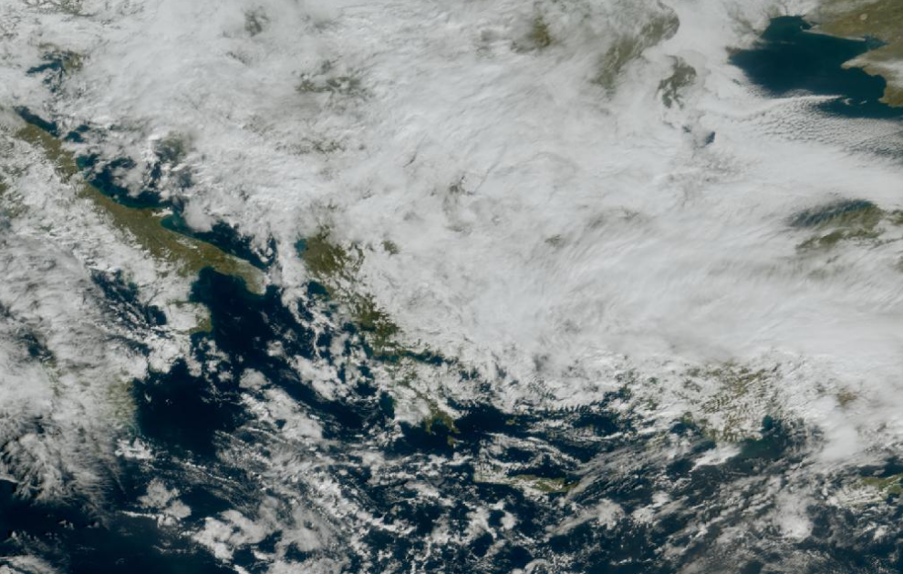 Τελευταία δορυφορική εικόνα νεφοκάλυψης