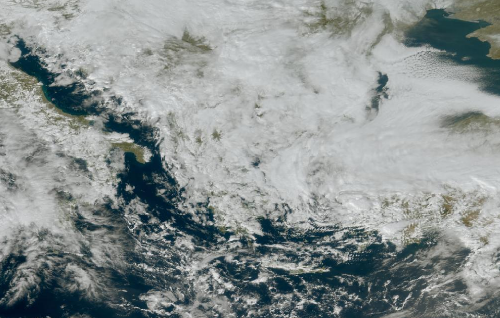 Τελευταία δορυφορική εικόνα νεφοκάλυψης