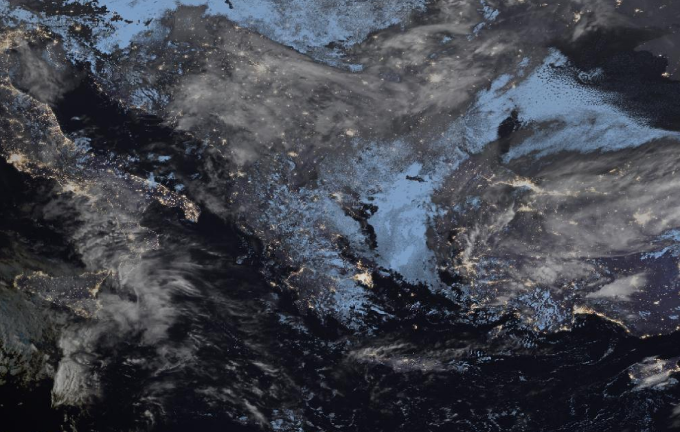 Τελευταία δορυφορική εικόνα νεφοκάλυψης