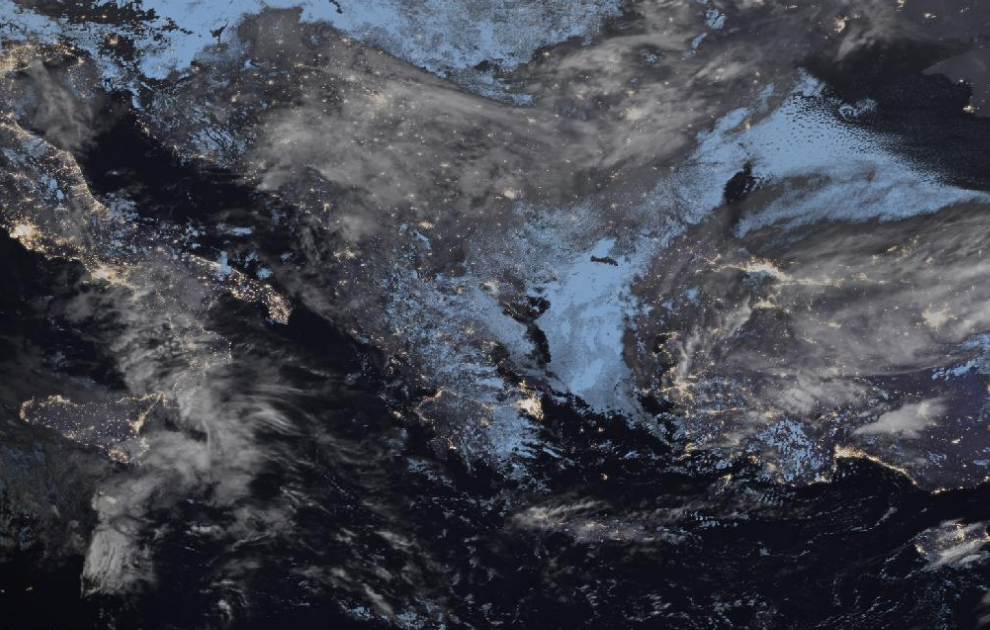 Τελευταία δορυφορική εικόνα νεφοκάλυψης