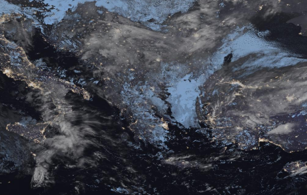 Τελευταία δορυφορική εικόνα νεφοκάλυψης