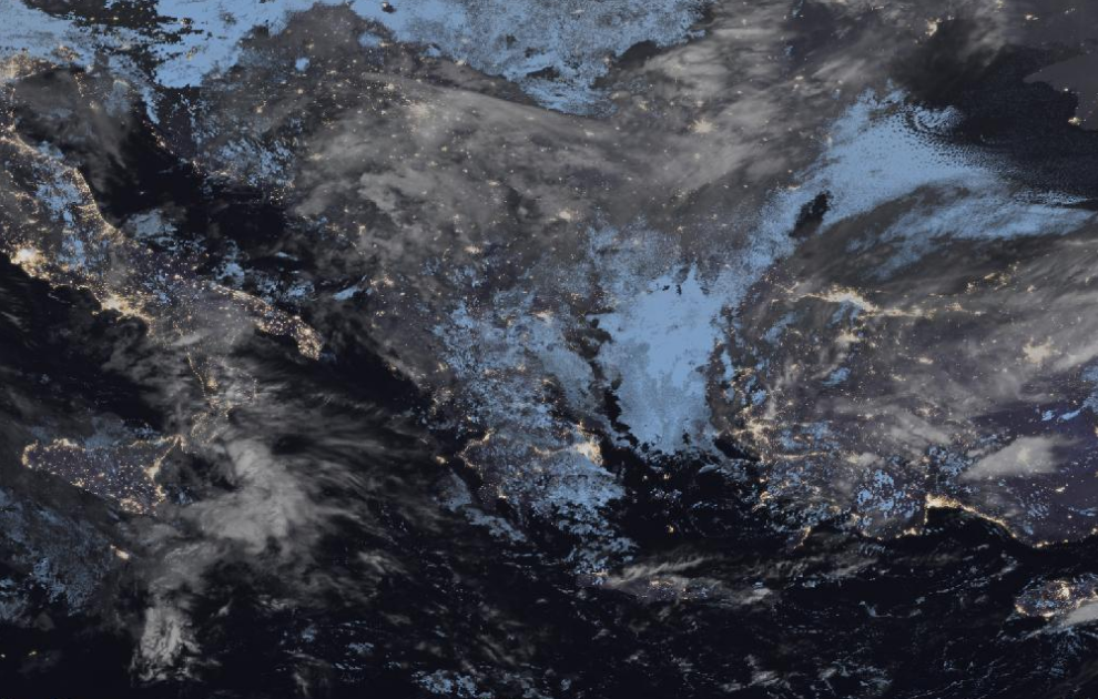 Τελευταία δορυφορική εικόνα νεφοκάλυψης