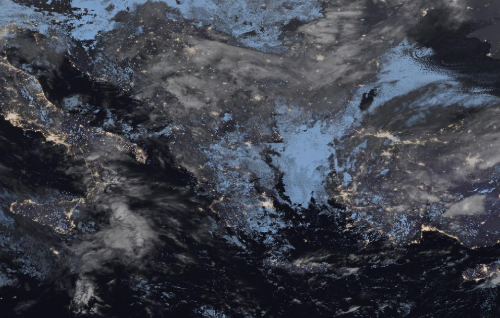 Τελευταία δορυφορική εικόνα νεφοκάλυψης