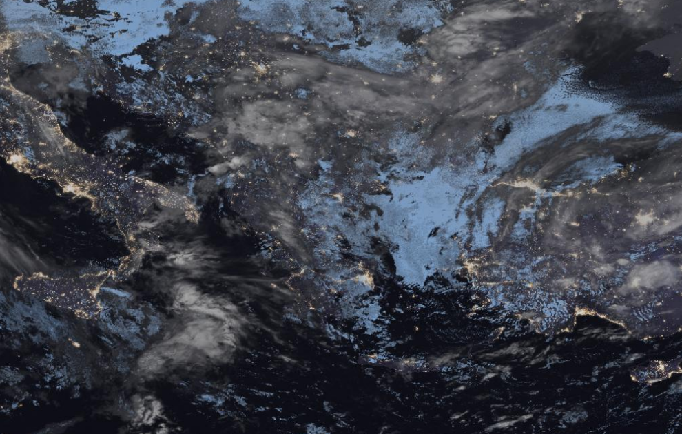 Τελευταία δορυφορική εικόνα νεφοκάλυψης