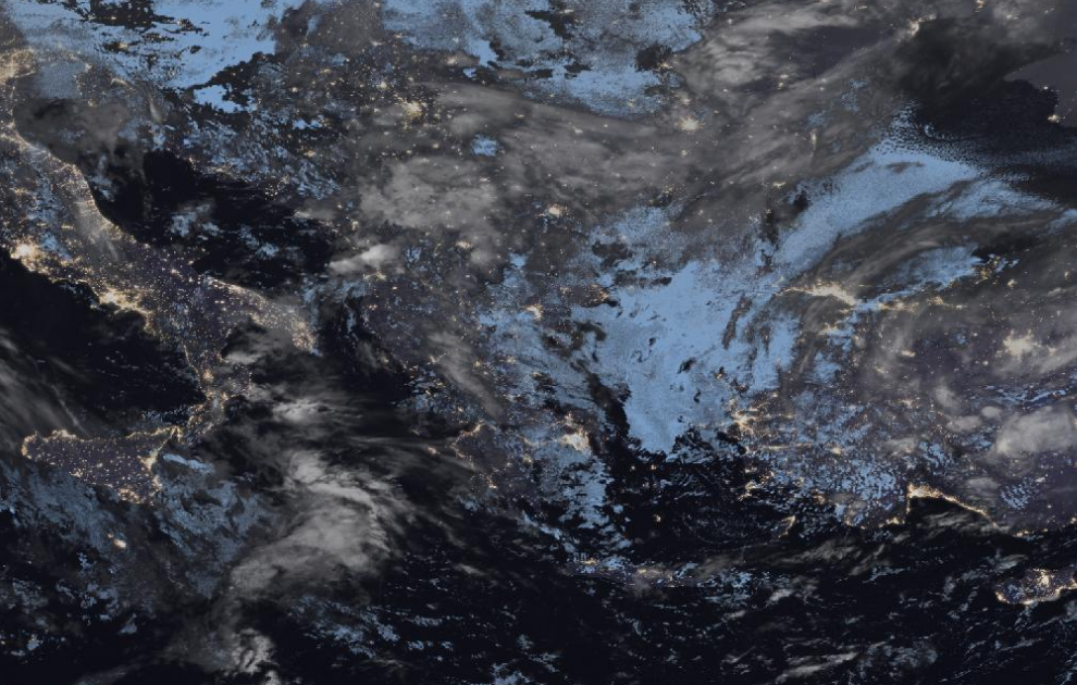 Τελευταία δορυφορική εικόνα νεφοκάλυψης