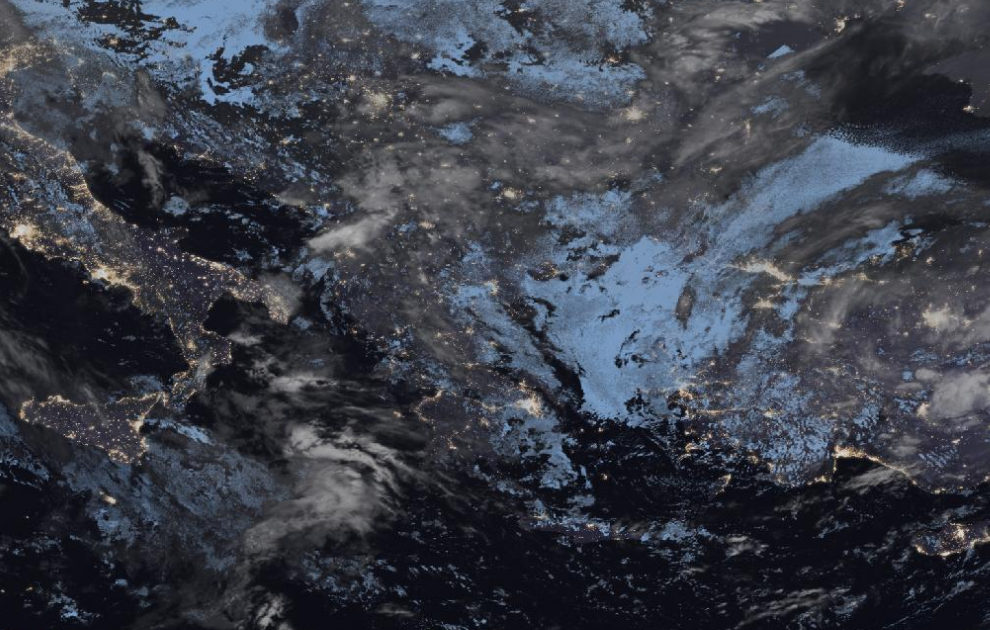 Τελευταία δορυφορική εικόνα νεφοκάλυψης