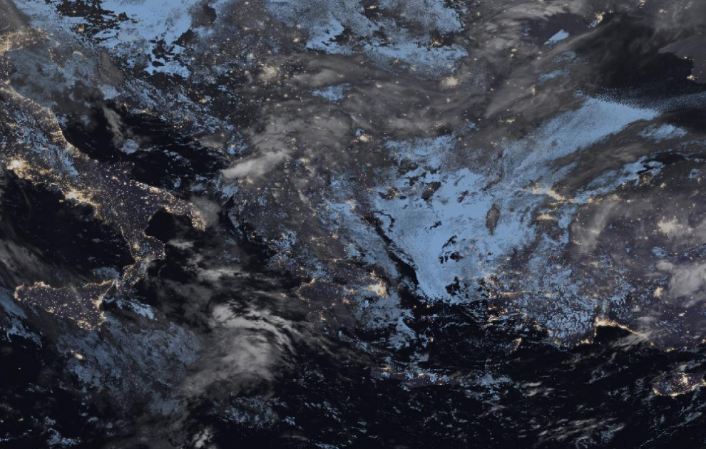 Τελευταία δορυφορική εικόνα νεφοκάλυψης