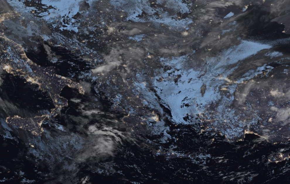 Τελευταία δορυφορική εικόνα νεφοκάλυψης