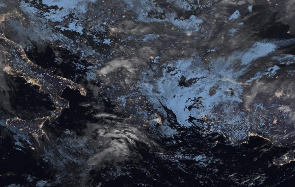 Τελευταία δορυφορική εικόνα νεφοκάλυψης