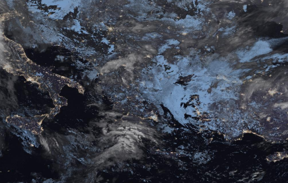 Τελευταία δορυφορική εικόνα νεφοκάλυψης