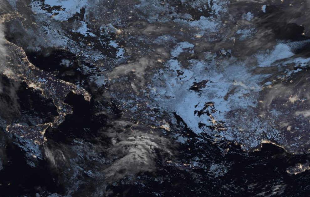 Τελευταία δορυφορική εικόνα νεφοκάλυψης