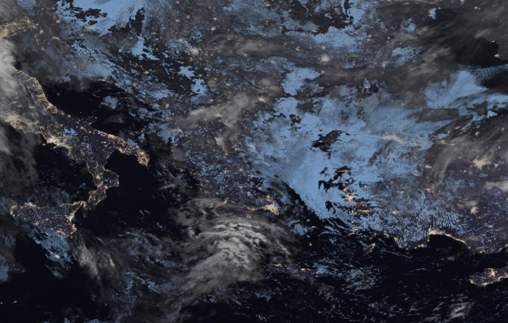 Τελευταία δορυφορική εικόνα νεφοκάλυψης