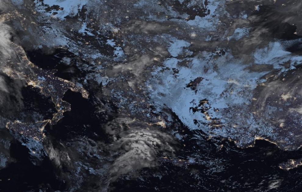 Τελευταία δορυφορική εικόνα νεφοκάλυψης