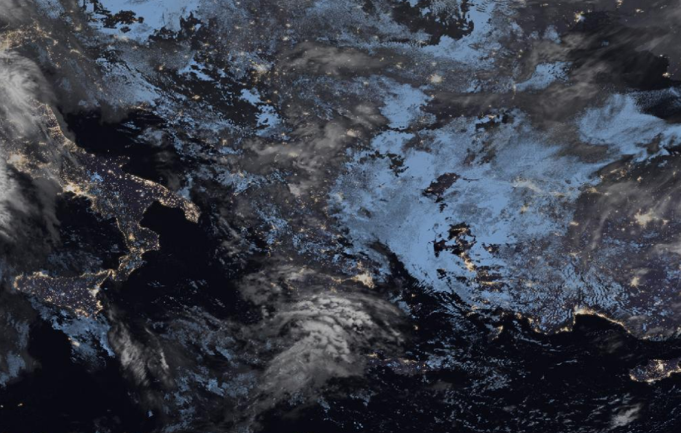 Τελευταία δορυφορική εικόνα νεφοκάλυψης