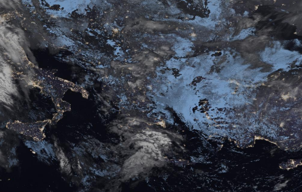 Τελευταία δορυφορική εικόνα νεφοκάλυψης