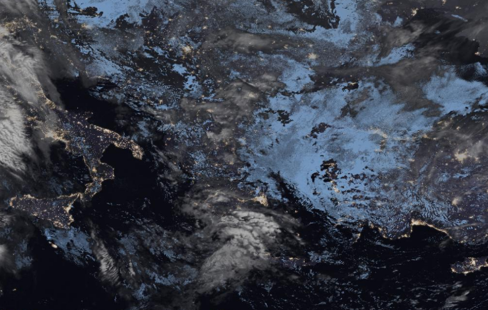 Τελευταία δορυφορική εικόνα νεφοκάλυψης